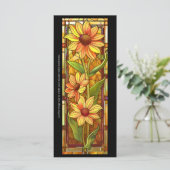 Creëer Uw Eigen Glas Zonnebloem Bladwijzer Kaart (Staand voorkant)