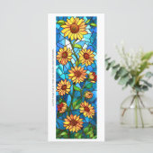 Creëer Uw Eigen Glas Zonnebloemen Mozaïek Bladwijz (Staand voorkant)