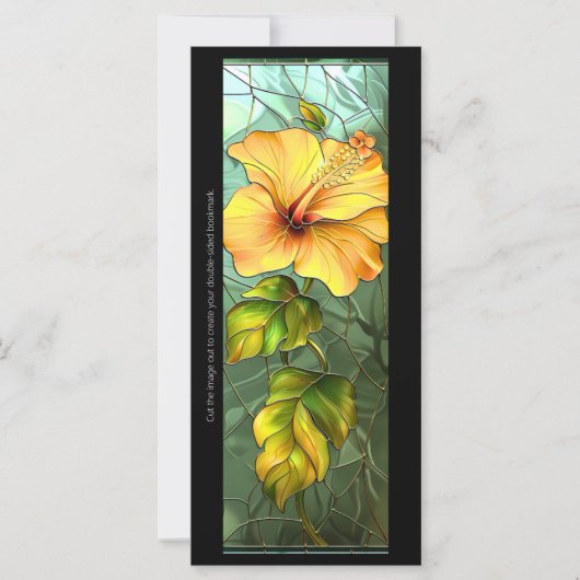 Creëer Uw eigen glasgeel Hibiscus Bladwijzer (Voorkant)