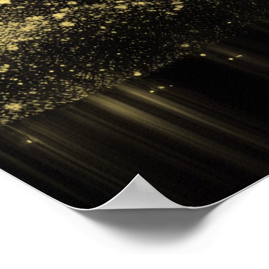 Creëer Uw Eigen  Glitter Lint Geel Poster (Hoek)