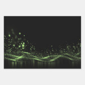 Creëer Uw Eigen Glitter Lint Groen Inpakpapier Vel (Voorkant 3)