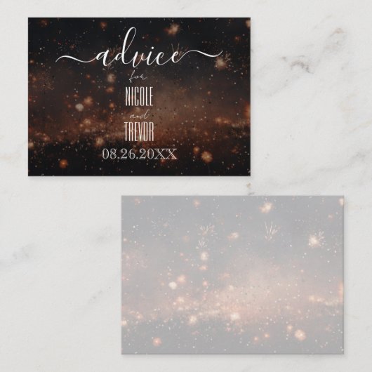 Creëer uw eigen glitterleden advieskaart (Voorkant / Achterkant)