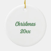 Creëer Uw Eigen Gnome Familienaam & Jaar Kerstmis Keramisch Ornament (Achterkant)