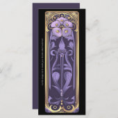 Creëer Uw eigen Golden Floral Art Deco Bladwijzer (Voorkant / Achterkant)