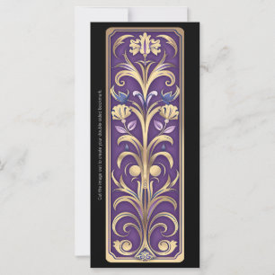 Creëer Uw eigen Golden Paarse Art Deco Bladwijzer
