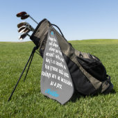 Creëer Uw Eigen Golfer Verjaardag Aangepaste Naam Golfhanddoek (Groen)