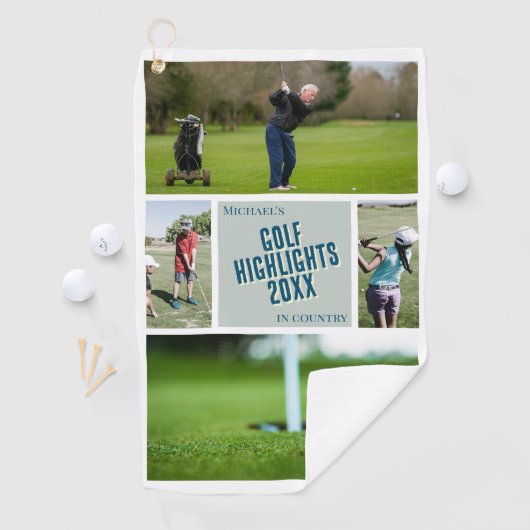 Creëer uw eigen golffoto Golf Handdoek (Insitu)