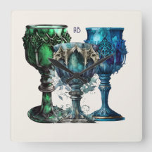 Creëer Uw eigen Gotische Blauwe & Groene Chalices