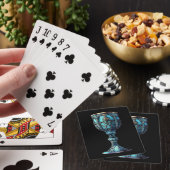 Creëer Uw eigen Gotische Blauwe Kelk Pokerkaarten (Insitu)