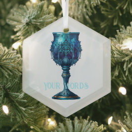Creëer Uw eigen Gotische Blauwe Stenen Kelk Glas Ornament