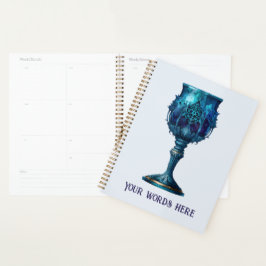 Creëer Uw eigen Gotische Blauwe Stenen Kelk Planner