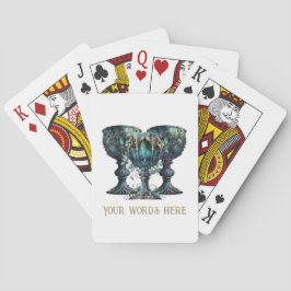 Creëer Uw eigen Gotische Groene Chalices Pokerkaarten