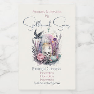 Creëer Uw eigen Gotische Herfstbloemen Voedselcontainer Etiket