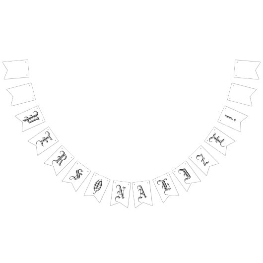 Creëer uw eigen gotische partij Bunting Flag Banne Vlaggetjes (Alle)