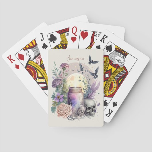 Creëer Uw eigen Gotische Rozen Pokerkaarten (Achterkant)