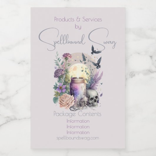 Creëer Uw eigen Gotische Rozen Voedselcontainer Etiket (Enkel label)