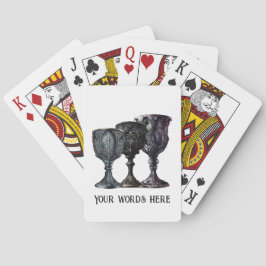 Creëer Uw eigen Gotische Zwarte Chalices Pokerkaarten