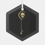 Creëer Uw eigen gouden Arcane Death Tarot Glas Ornament (Voorkant)