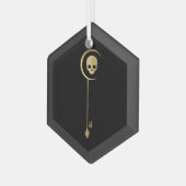 Creëer Uw eigen gouden Arcane Death Tarot Glas Ornament (Voorkant links)