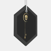 Creëer Uw eigen gouden Arcane Death Tarot Glas Ornament (Voorkant Rechts)