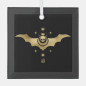 Creëer Uw eigen gouden Arcane Devil Tarot Glas Ornament (Voorkant)