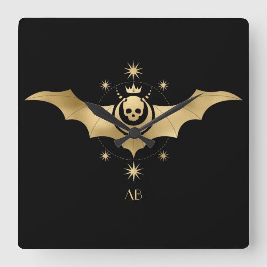 Creëer Uw eigen gouden Arcane Devil Tarot Vierkante Klok (Voorkant)