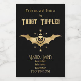 Creëer Uw eigen gouden Arcane Devil Tarot Wijn Etiket