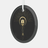 Creëer Uw eigen gouden Arcane Emporer Tarot Glas Ornament (Voorkant links)