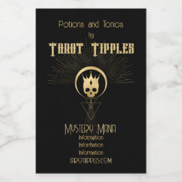 Creëer Uw eigen gouden Arcane Emporer Tarot Wijn Etiket