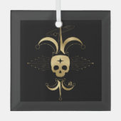 Creëer Uw eigen gouden Arcane Fool Tarot Glas Ornament (Voorkant)