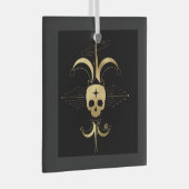 Creëer Uw eigen gouden Arcane Fool Tarot Glas Ornament (Voorkant Rechts)