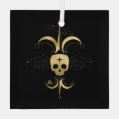 Creëer Uw eigen gouden Arcane Fool Tarot Glas Ornament (Achterkant)