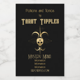 Creëer Uw eigen gouden Arcane Fool Tarot Wijn Etiket