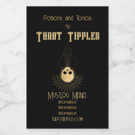 Creëer Uw Eigen Gouden Arcane Hanged Man Tarot Wijn Etiket