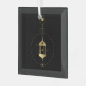 Creëer Uw eigen gouden Arcane Hermit Tarot Glas Ornament (Voorkant links)