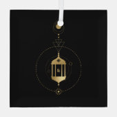 Creëer Uw eigen gouden Arcane Hermit Tarot Glas Ornament (Achterkant)