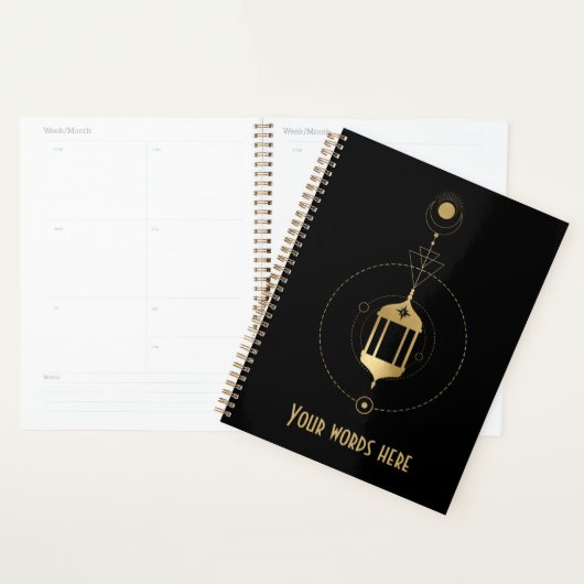 Creëer Uw eigen gouden Arcane Hermit Tarot Planner (Display)