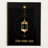 Creëer Uw eigen gouden Arcane Hermit Tarot Planner (Voorkant)
