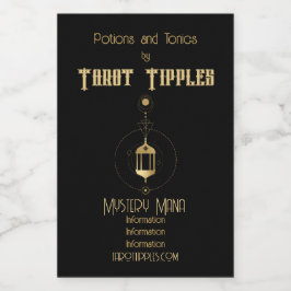 Creëer Uw eigen gouden Arcane Hermit Tarot Wijn Etiket