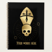 Creëer Uw eigen gouden Arcane Hierophant Tarot Planner (Voorkant)