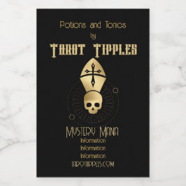 Creëer Uw eigen gouden Arcane Hierophant Tarot Wijn Etiket