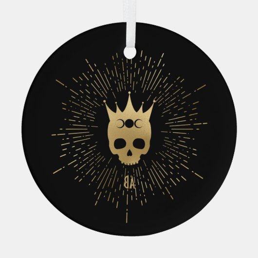 Creëer Uw eigen gouden Arcane Keizerin Tarot Glas Ornament (Achterkant)