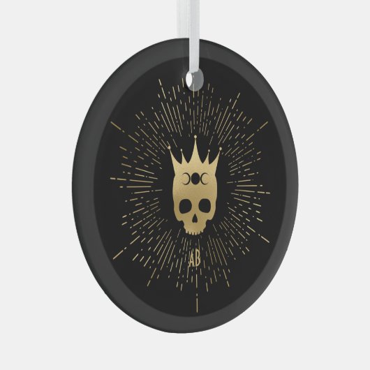 Creëer Uw eigen gouden Arcane Keizerin Tarot Glas Ornament (Voorkant Rechts)