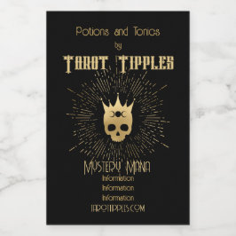 Creëer Uw eigen gouden Arcane Keizerin Tarot Wijn Etiket