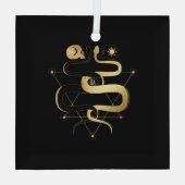 Creëer Uw eigen gouden Arcane Liefhebbers Tarot Glas Ornament (Achterkant)