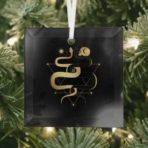 Creëer Uw eigen gouden Arcane Liefhebbers Tarot Glas Ornament