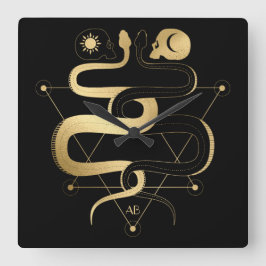 Creëer Uw eigen gouden Arcane Liefhebbers Tarot Vierkante Klok
