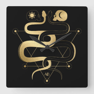 Creëer Uw eigen gouden Arcane Liefhebbers Tarot Vierkante Klok