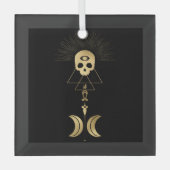 Creëer Uw eigen gouden Arcane Magician Tarot Glas Ornament (Voorkant)