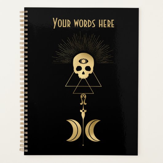 Creëer Uw eigen gouden Arcane Magician Tarot Planner (Voorkant)